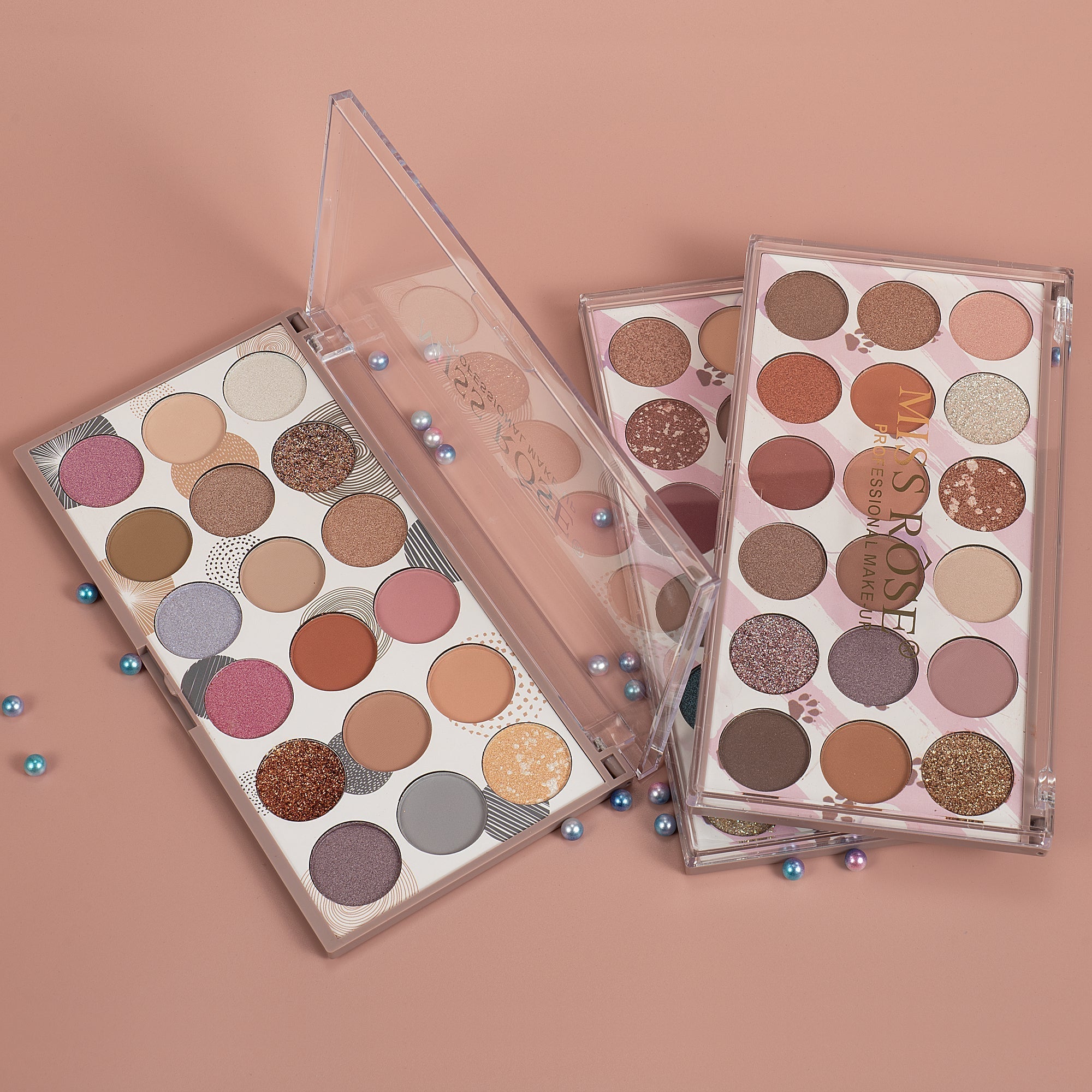 Miss Rose 3 in 1,  18 color Eyeshadow  palette