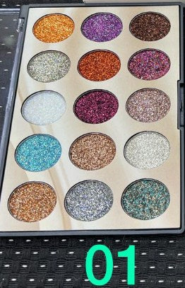 Miss Rose15 Color Sequin Glitter Palette