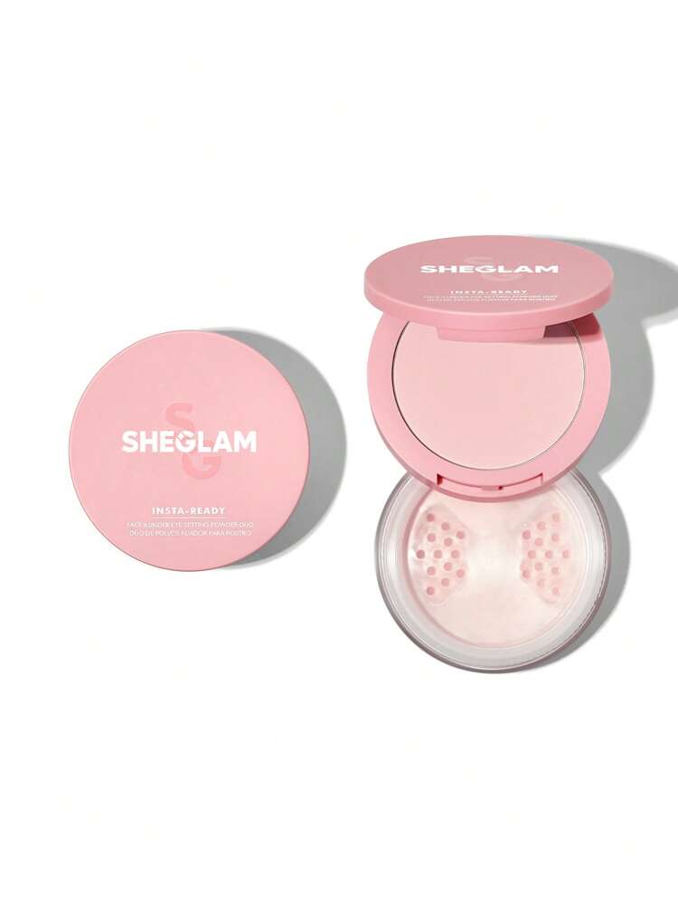 SHEGLAM Insta-Ready Face & Under Eye Setting Powder Duo - Bubble Gum