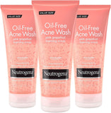 Neutrogena Oil Free Pink Grapefruit Acne Treatment Face Wash with Vitamin C, 2% Salicylic Acid, Gentle Foaming Facial Scrub to Treat & Prevent Breakouts...