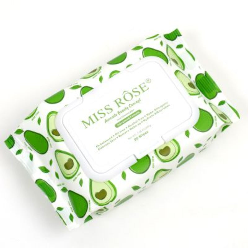 Miss Rose Avocado beauty concept facial cleaning  wipes.