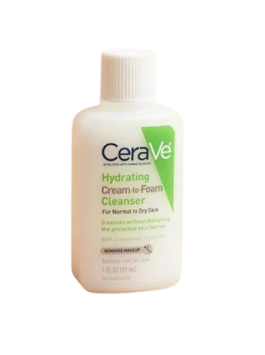 CERAVE HYDRATING CREAM TO FOAM CLEANSER 29ML