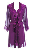 BLS - Heloise Silk And Chantilly Nighty - Purple