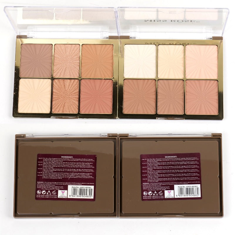 Missrose 6 color European Style Arch Face Palette