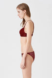 BLS - Antona Wired And Pushup Lace Bra Set - Burgundy