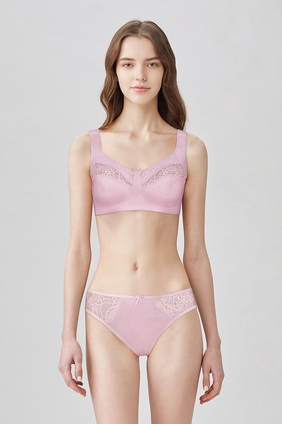 BLS - Cece Non Wired And Non Padded Cotton Bra - Pink