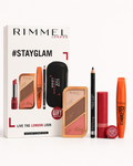 Rimmel London #STAYGLAM Makeup Gift Set with Kate Face Palette, Lipstick, Soft Kohl Kajal Pencil, Mascara & Makeup Pouch