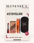 Rimmel London #STAYGLAM Makeup Gift Set with Kate Face Palette, Lipstick, Soft Kohl Kajal Pencil, Mascara & Makeup Pouch