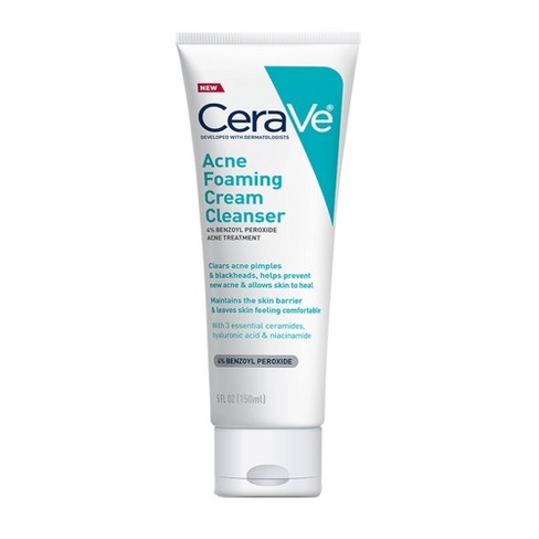 Cerave Acne Foaming Cream Cleanser BENZOYL PEROXIDE ACNE TREATMENT 150ML