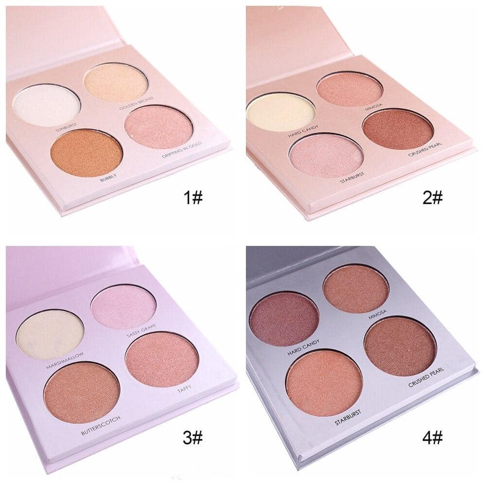 MISS ROSE 4 Color Highlighter Palette