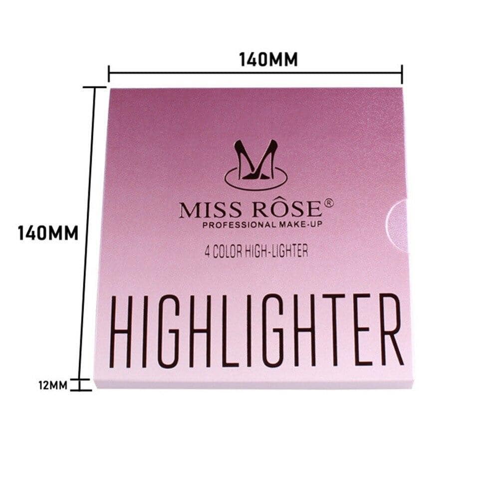 MISS ROSE 4 Color Highlighter Palette