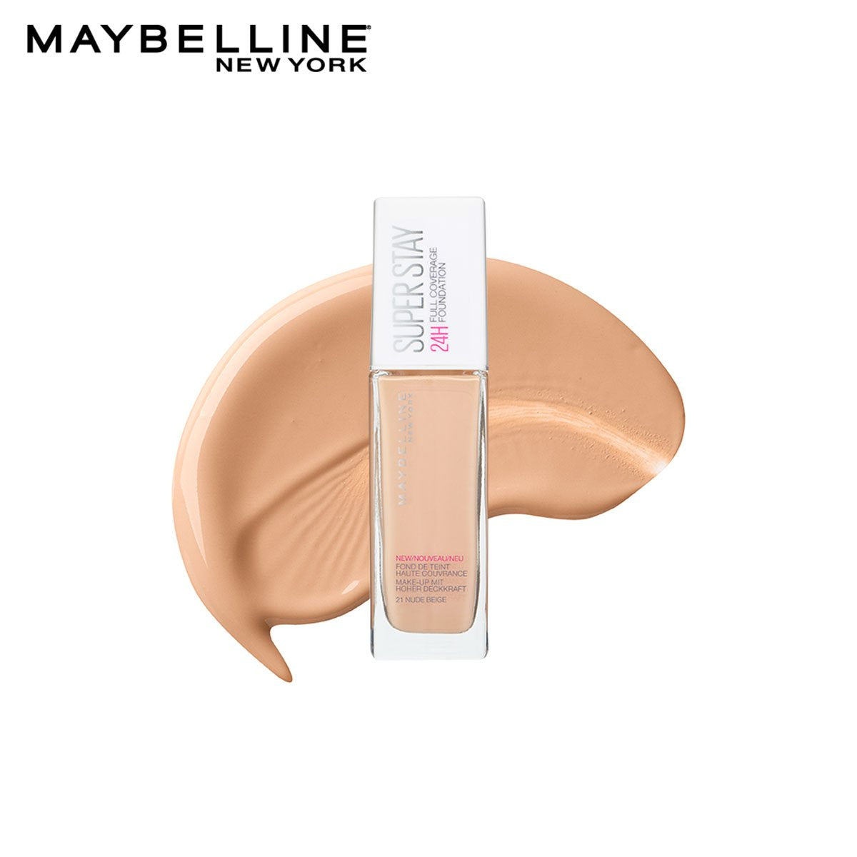 Maybelline - Superstay 24H Full Coverage Liquid Foundation - 21 Nude Beige