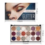 MISS ROSE 18-Color Sequin Glitter Eyeshadow Palette