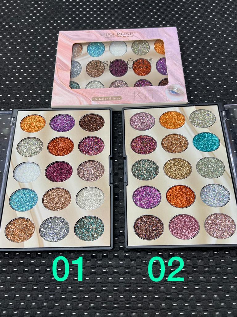 Miss Rose15 Color Sequin Glitter Palette