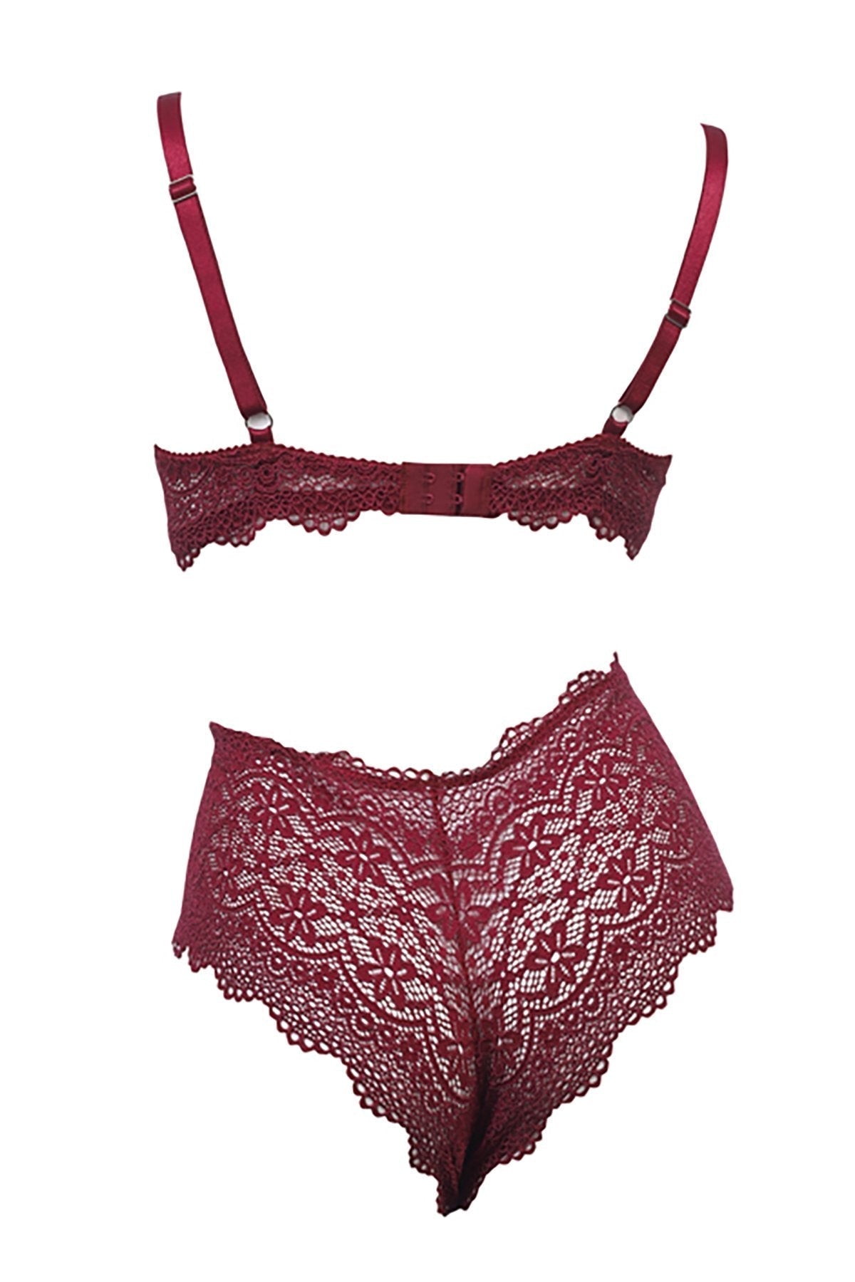 BLS - Fiona Wired And Padded Bra Set - Burgundy