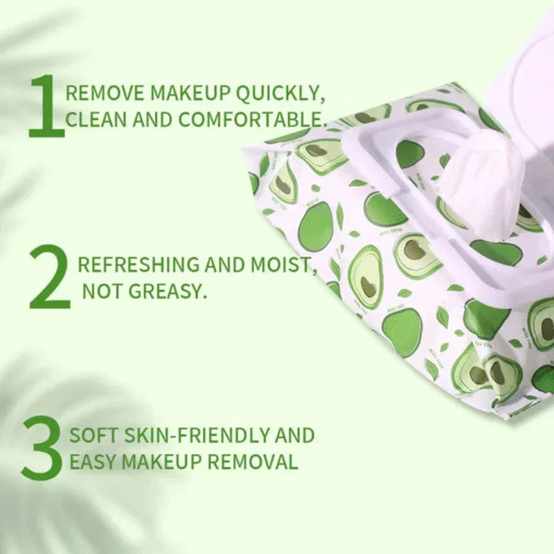 Miss Rose Avocado beauty concept facial cleaning  wipes.