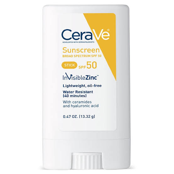 Cerave Sunscreen Stick Spf 50 (13.32gm) light weight oil free , water resistant