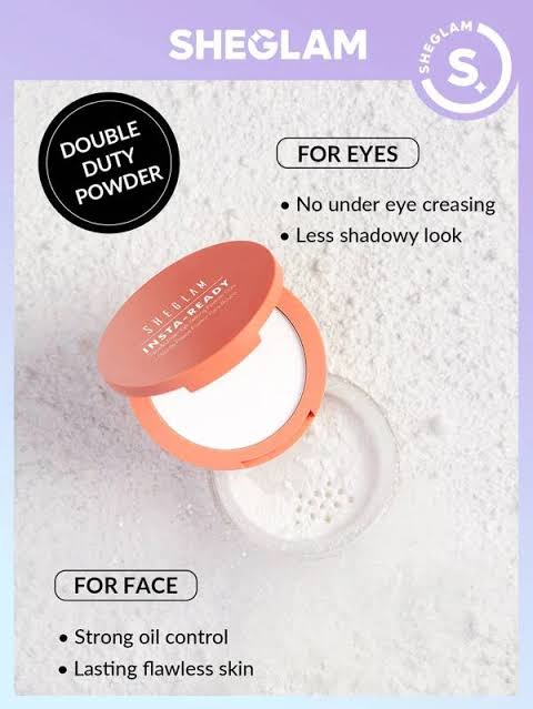 SHEGLAM Insta-Ready Face & Under Eye Setting Powder Duo-TRANSLUCENT