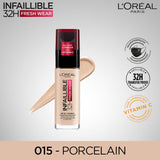 LOreal Paris - Infallible 24h Liquid Foundation - 015 Porcelain