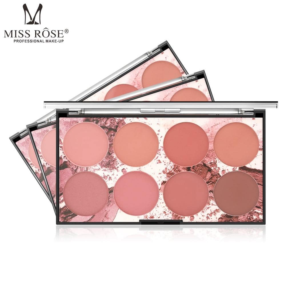 8 Colors MISS ROSE Blush Palette