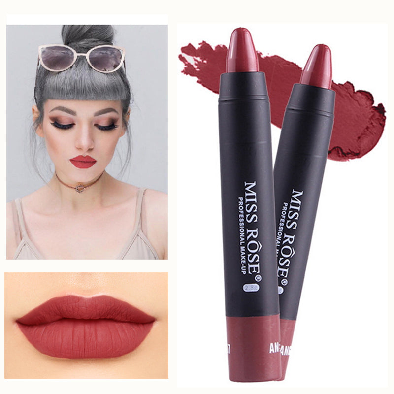 MISS ROSE Matte Lip Batom Crayon - Set of 8