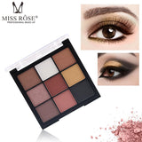 MISS ROSE 9 Color Shimmer Matte Eyeshadow Palette