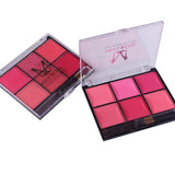 Miss Rose Makeup Blush Powder 6 Color Palette