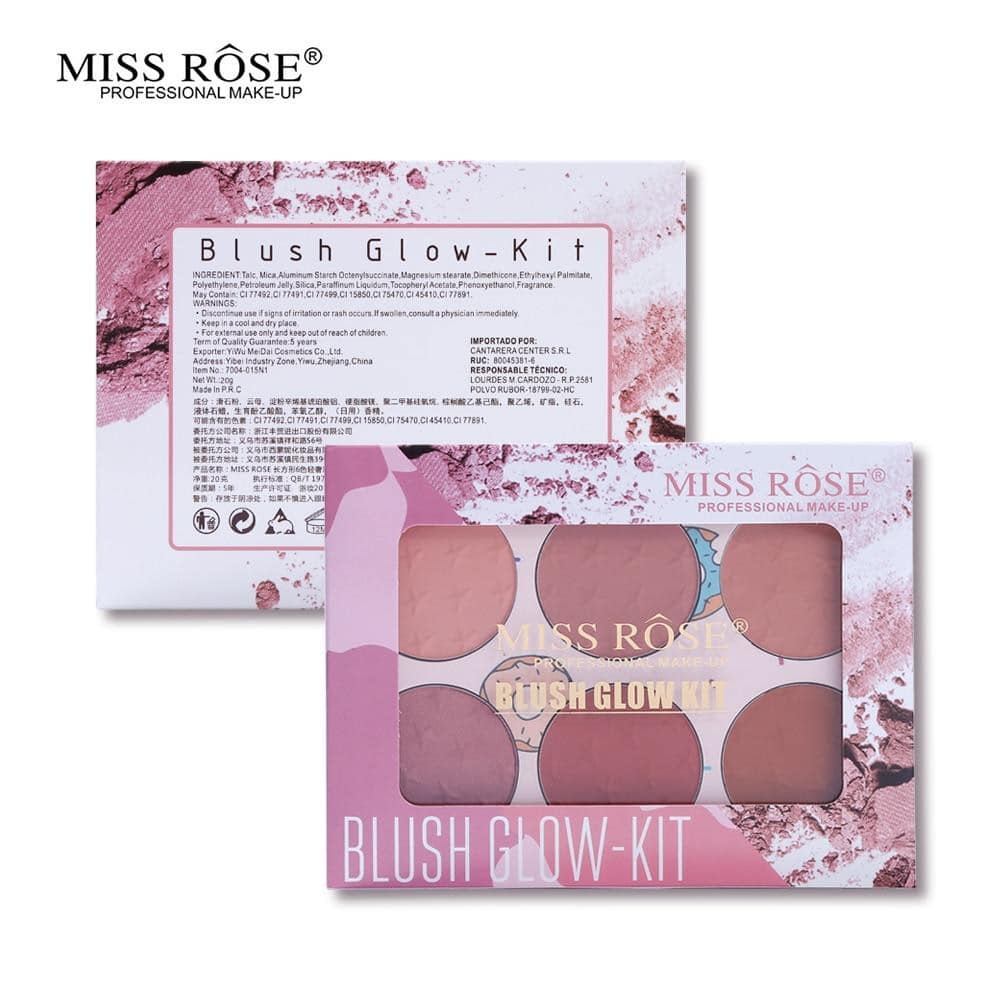 6 Color Miss Rose Blush Palette