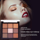 MISS ROSE 9 Color Pearlescent Matte Eyeshadow Palette