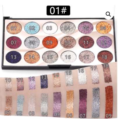 Miss Rose 18 color Mini Glitter Eye palette