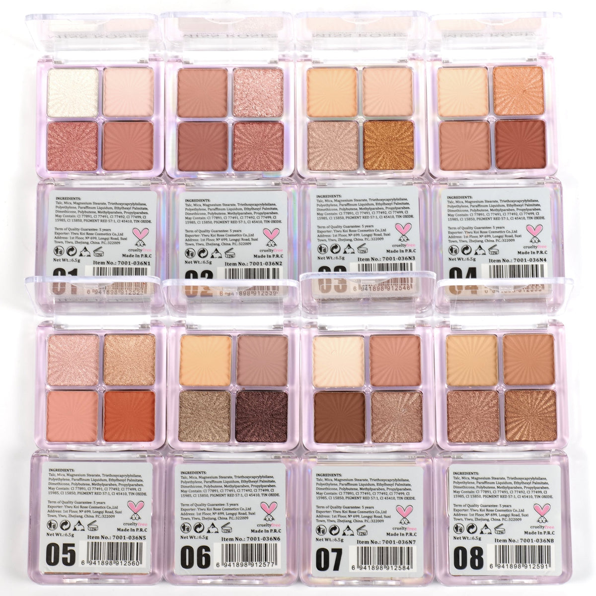 Miss rose Illusory Ice Cube 4-Color Eyeshadow Palette Z1